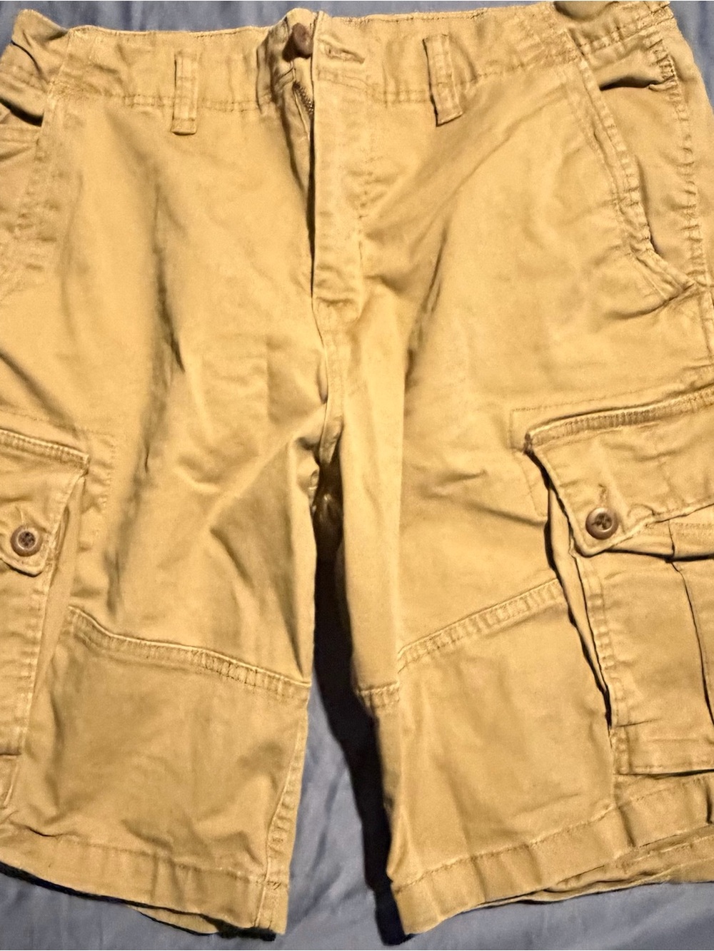 American Eagle Men's Khaki Cargo Shorts - Durable Casual Utility